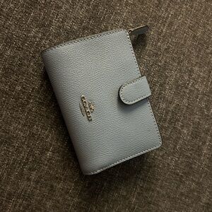 Coach Sky Blue Leather Wallet